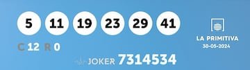 La Primitiva: comprobar los resultados del sorteo de hoy, jueves 30 de mayo