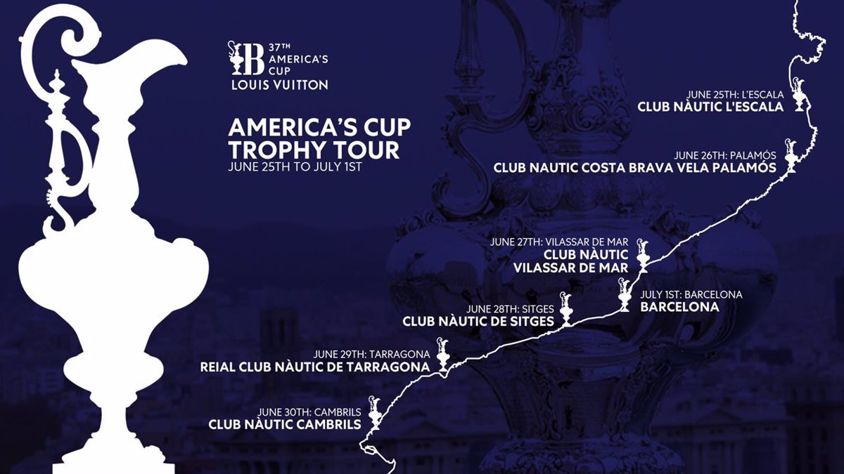 El trofeo 'Auld Mug' de la America's Cup recorrerá la costa catalana antes de llegar a Barcelona