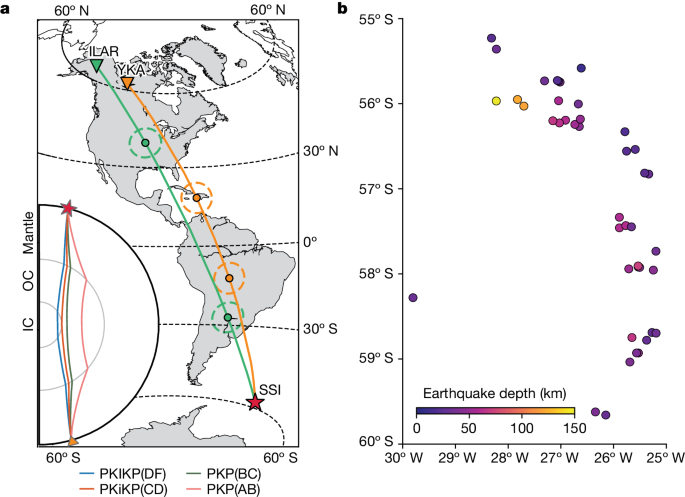Inner core backtracking by seismic waveform change reversals