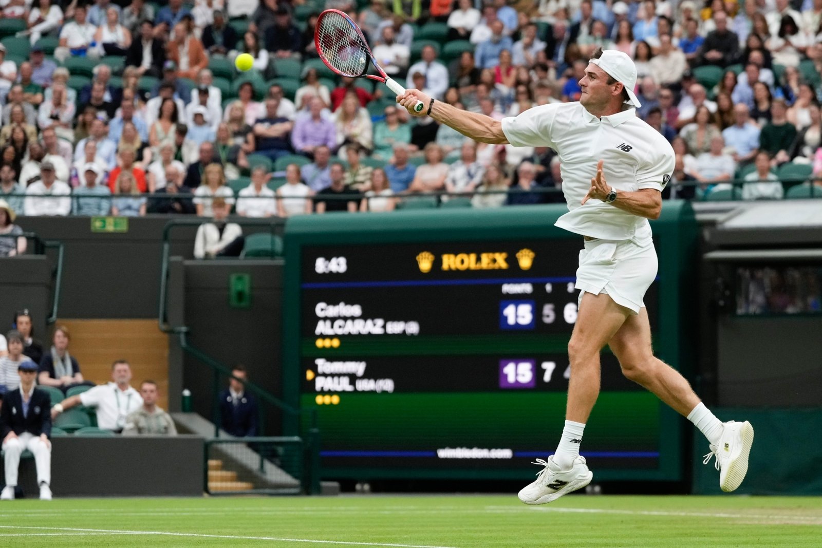 Wimbledon 2024: Carlos Alcaraz remonta un set a Paul para colarse en su sexta semifinal de 'Grand Slam'