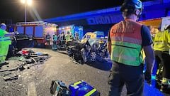 Accidente en la M40 por un conductor kamikaze que circulaba en sentido contrario