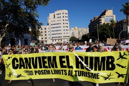 Protesta en Palma contra la masificación turística