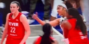 Caitlin Clark y Angel Reese casi llegan a las manos