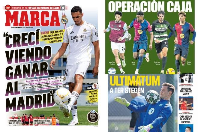 Las portadas inglesas también son para Trent, la 'operación caja' del Barça...&lt;br&gt;