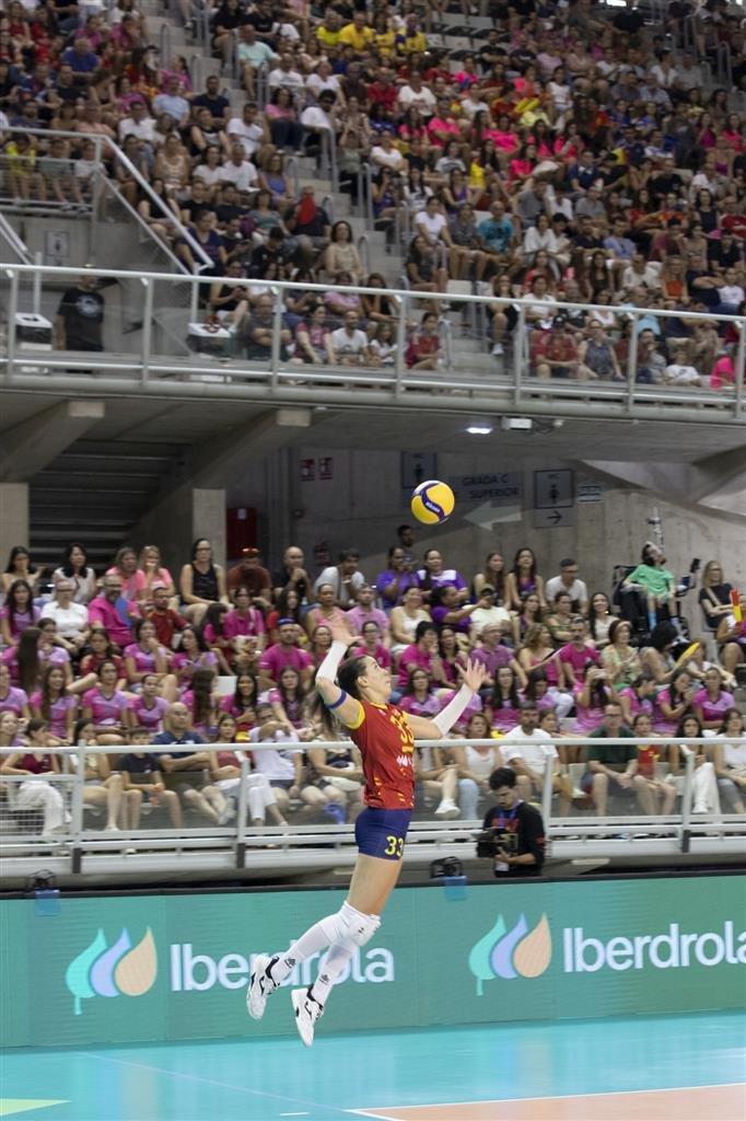 María Segura en el partido contra Suecia.