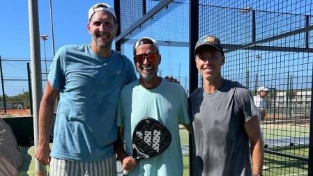 Nowitzki y Nash disfrutando del padel