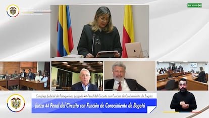 Transmisión del juicio contra Álvaro Uribe