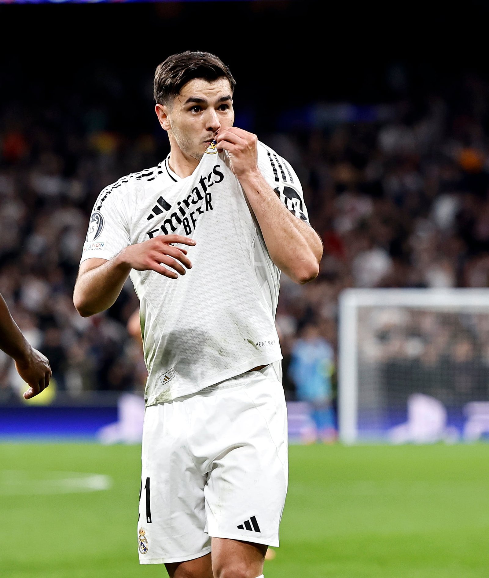 Brahim durante un partido con el Real Madrid.
